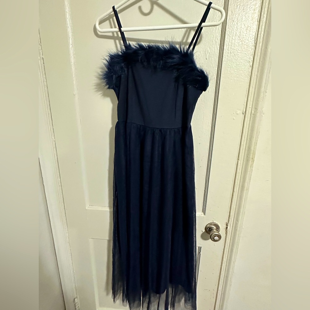 Women blue dress
